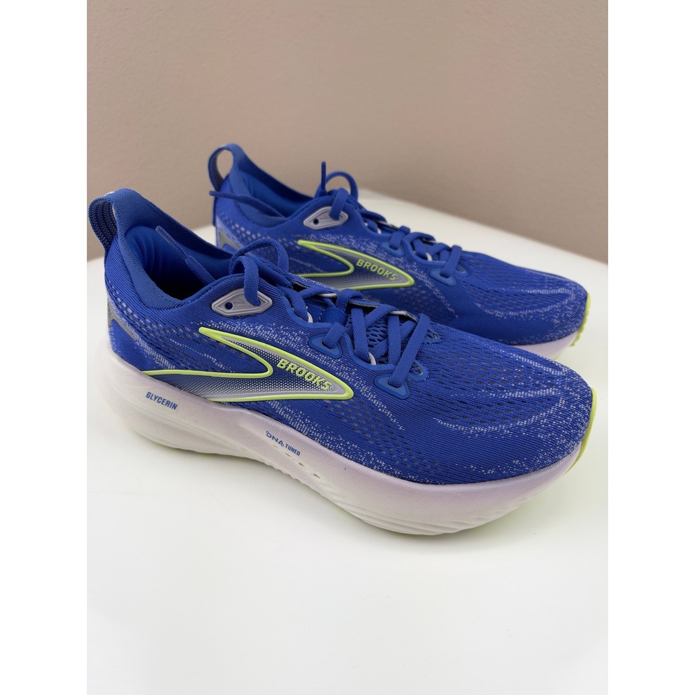 Brooks Glycerin 21 Womens Running Shoes Blue Lime Green 1204341B440 Size 7